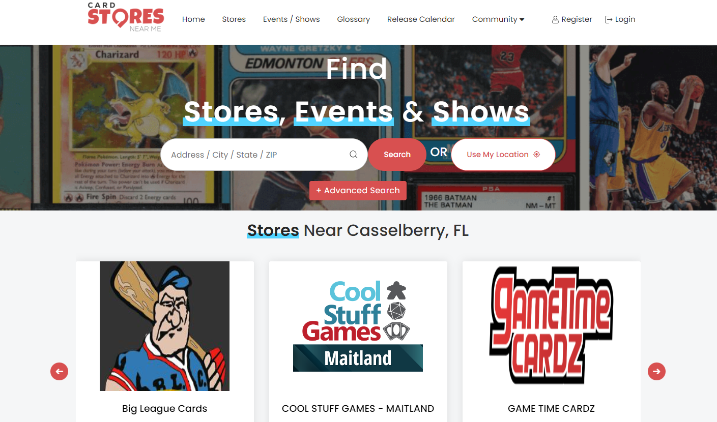 cardstoresnearme home page